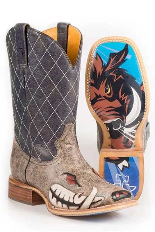 Tin Haul Not Boaring - Men's Leather Cowboy Boot made by Hat Country