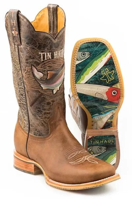 Tin Haul Alpha Angler  - Men's Leather Cowboy Boot sold by Hat Country