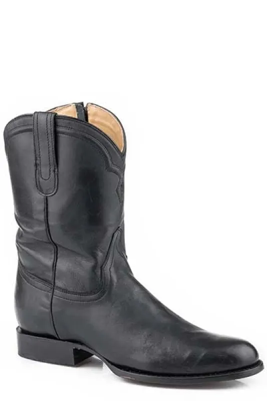 Stetson Rancher Zip Roper (Black) - Men's Cowboy Boot made by Hat Country