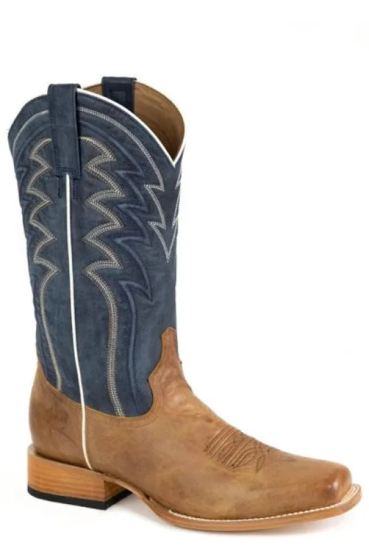Stetson Beau (Blue/Brown) - Men's Cowboy Boot sold by Hat Country