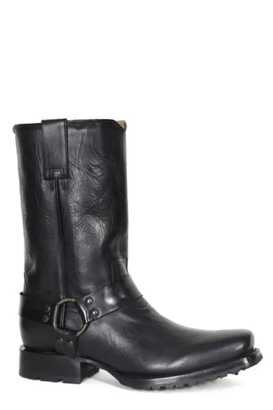 Stetson Heritage Harness (Black) - Men's Biker Boot sold by Hat Country