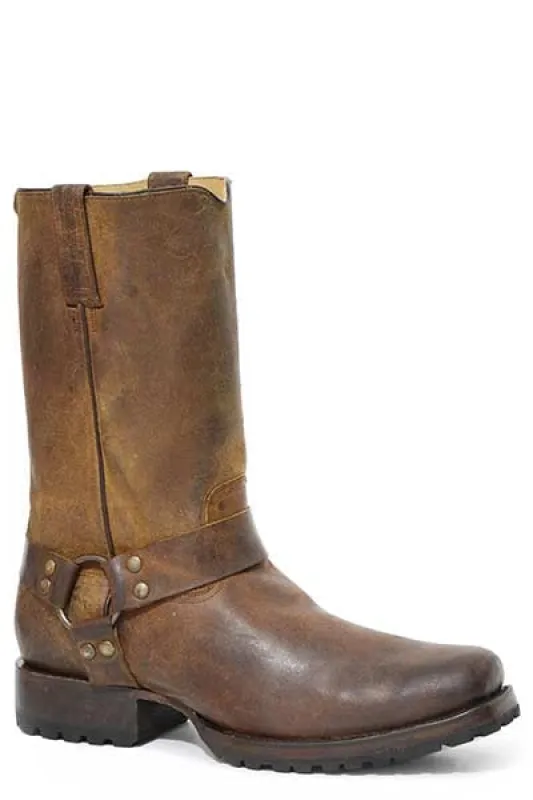 Stetson Heritage Harness (Brown) - Men's Biker Boot sold by Hat Country