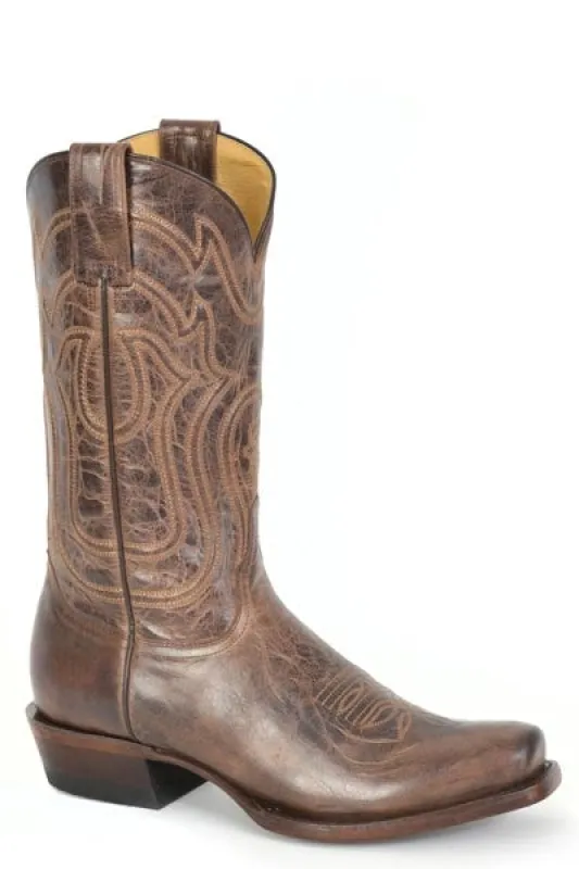 Stetson Garrett Cowboy Heel (Brown) - Men's Cowboy Boot sold by Hat Country