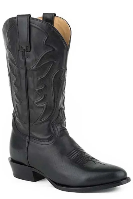 Stetson Ames (Black) - Men's Cowboy Boot made by Stetson