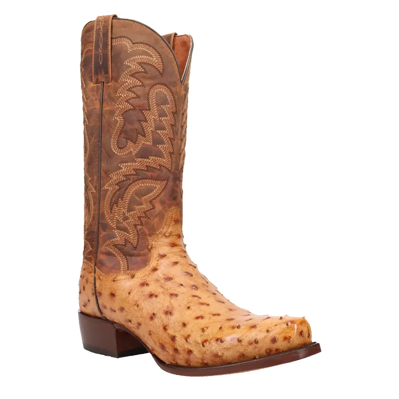 Dan Post Marco - Men's Ostrich Skin Leather Cowboy Boots made by Dan Post