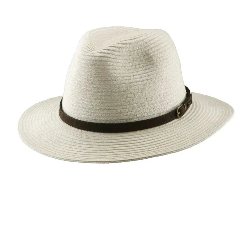 Scala Amazon Safari - UPF 50+ Straw Outback Fedora Hat (Closeout) made by Scala