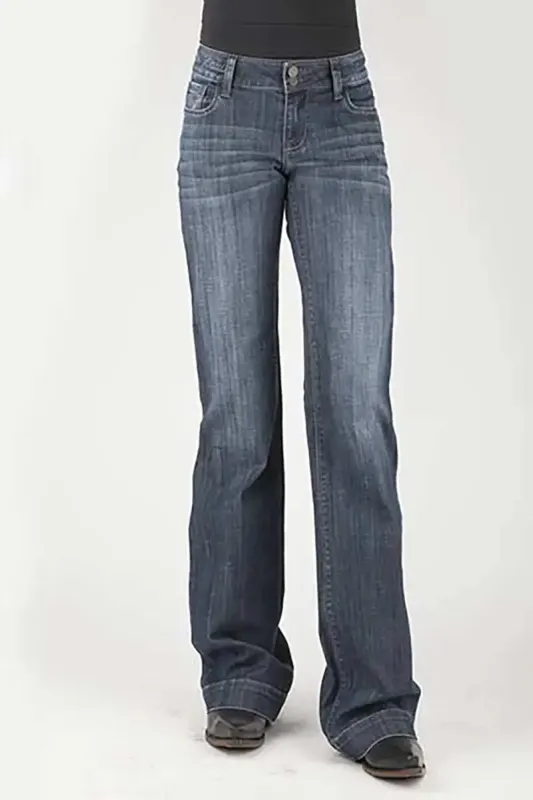 Tin Haul 460 Ella Fit Plain Pocket ( Denim Dark Wash ) - Women's Jeans sold by Hat Country