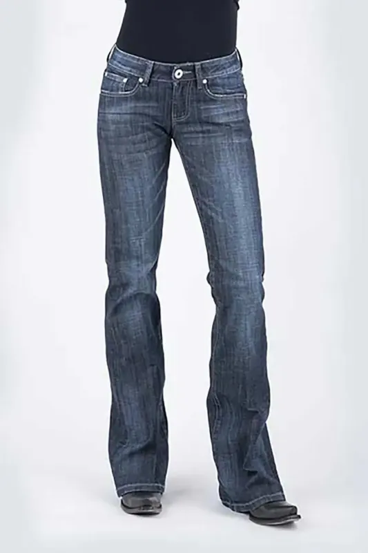 Stetson 816 Classic Boot Cut Zig Zag Pocket ( Denim Dark Wash )- Women's Jeans sold by Hat Country