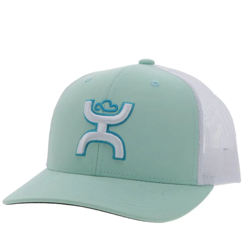HOOey "Sterling" (Mint/White) - Trucker Cap made by Hat Country