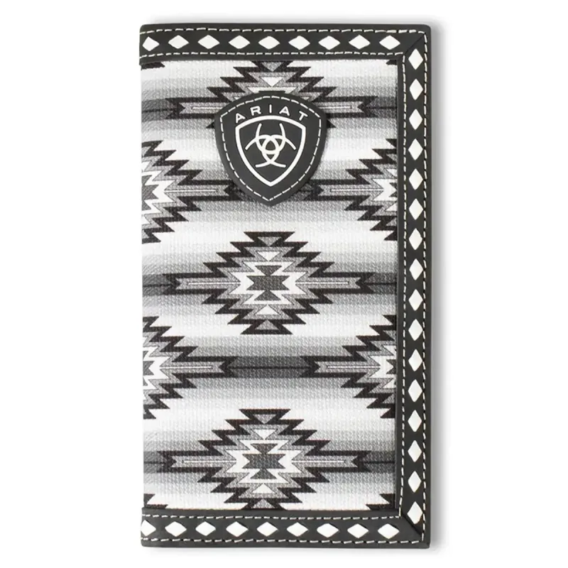 Ariat Diamond Lace Southwest (Black/White) - Men's Rodeo Wallet sold by Hat Country