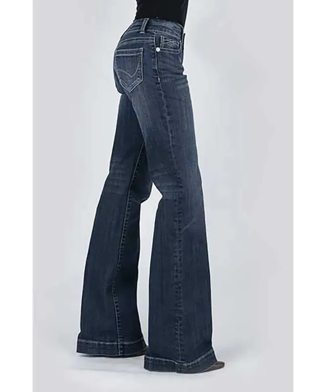 Stetson 214 Trouser Fit w/ Reverse Check Deco Stitch Pocket - Women's Jeans sold by Hat Country