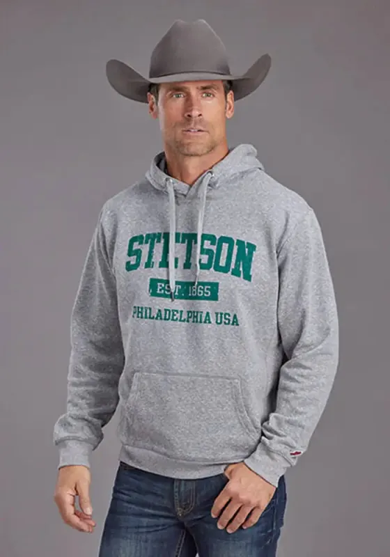 Stetson Collegiate Style (Grey) - Men's Hoodie Sweatshirt sold by Hat Country