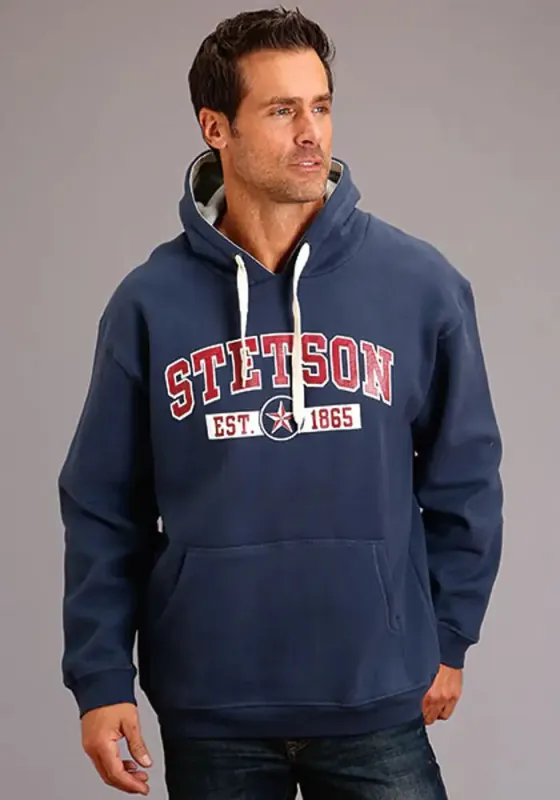 Stetson Cotton Blend Est. 1865 (Navy) - Men's Hoodie Sweatshirt sold by Hat Country