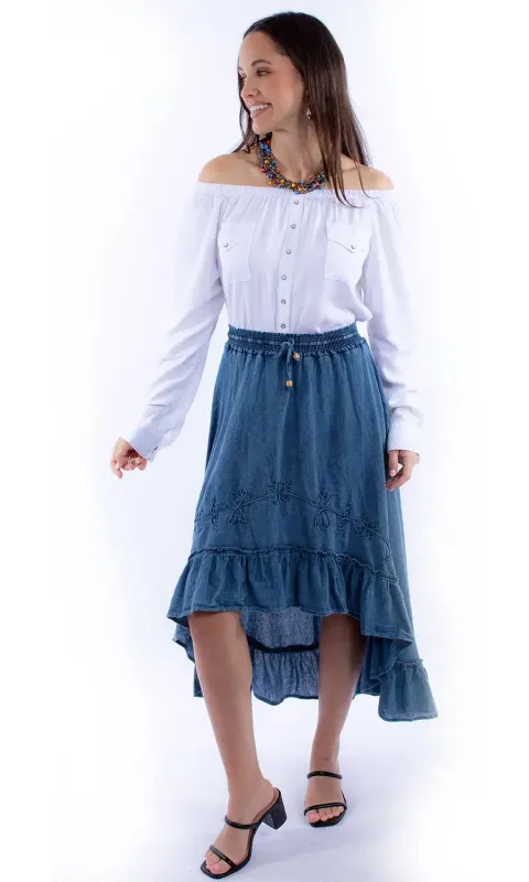Scully Cantina High Low Skirt (PSL-272) - Women's Skirt made by Scully