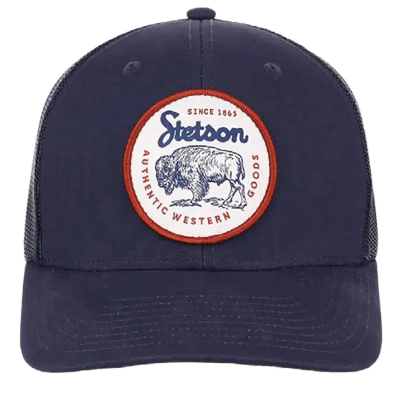 Stetson Authentic Western Buffalo ( Navy ) - Trucker Cap made by Stetson