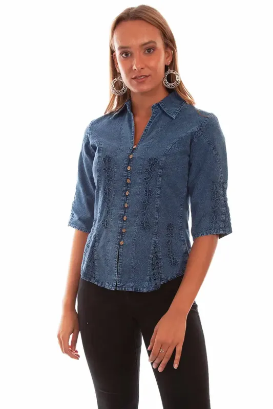 Scully Cantina Blouse (PSL-064) - Women's Shirt sold by Hat Country