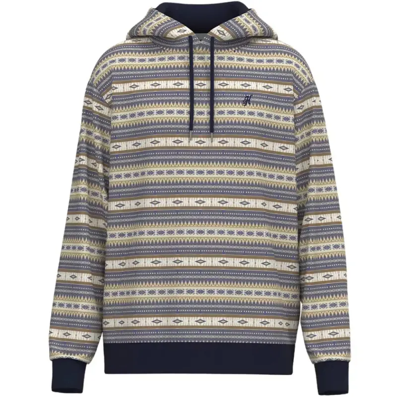 HOOey "Mesa" (Blue/Aztec) - Men's Hoodie Sweatshirt made by Hat Country