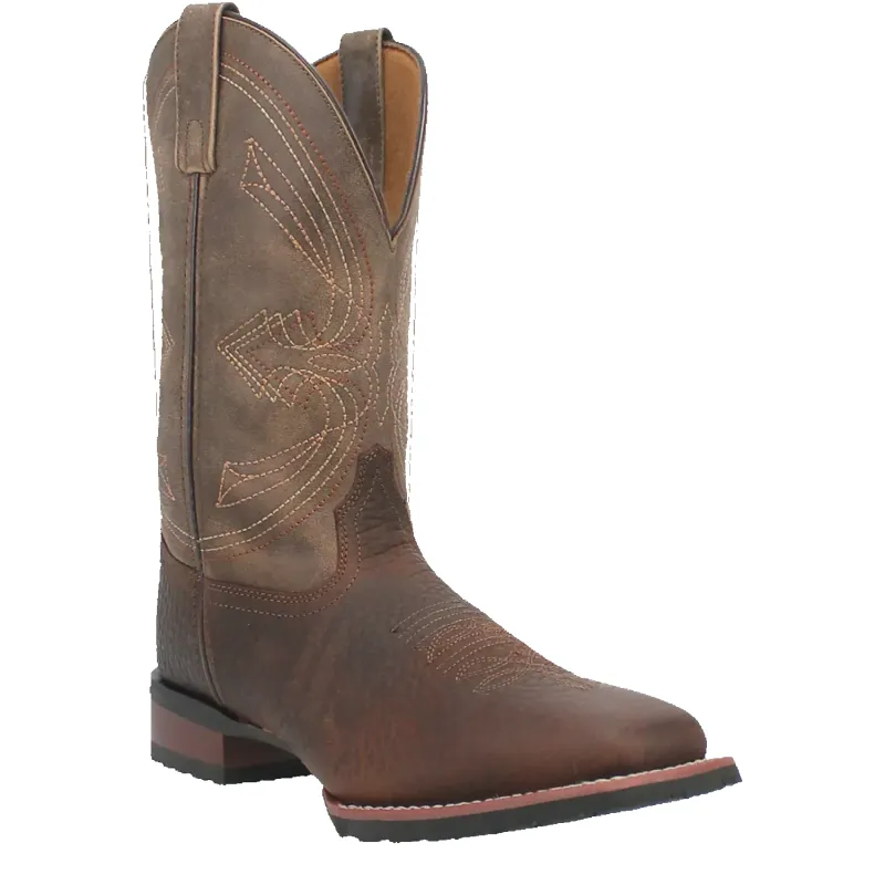 Laredo Elias (Chocolate/Tan) - Men's Leather Cowboy Boots sold by Hat Country