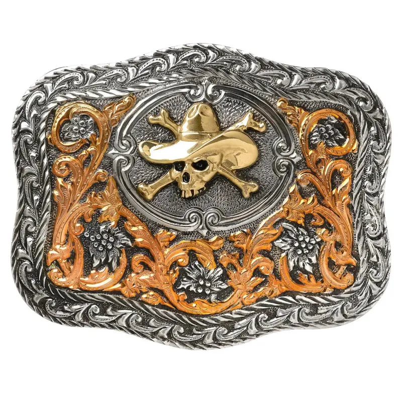 Crumrine Cowboy Skull - Belt Buckle sold by Hat Country