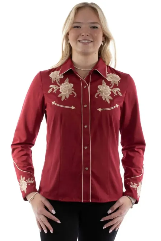 Scully Floral Embroidery with Crystals - Womens Western Shirt sold by Hat Country