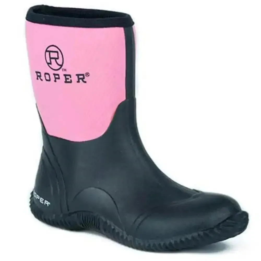 Roper Barnyard Lady (Pink) - Women's Work Rain Boot sold by Hat Country