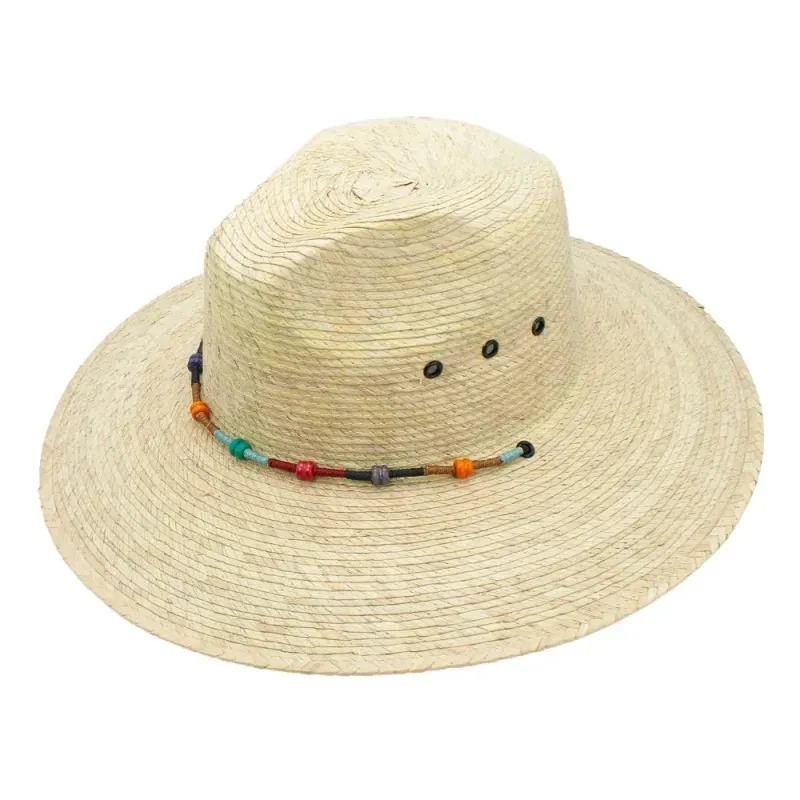 Peter Grimm Viva - Wide Brim Mexican Palm Straw Fedora Hat made by Peter Grimm