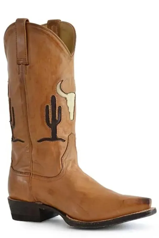 Stetson Tucson (Tan) - Women's Leather Cowgirl Boot sold by Hat Country