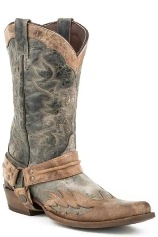 Stetson Sundance Biker (Black) - Men's Cowboy Boot made by Stetson