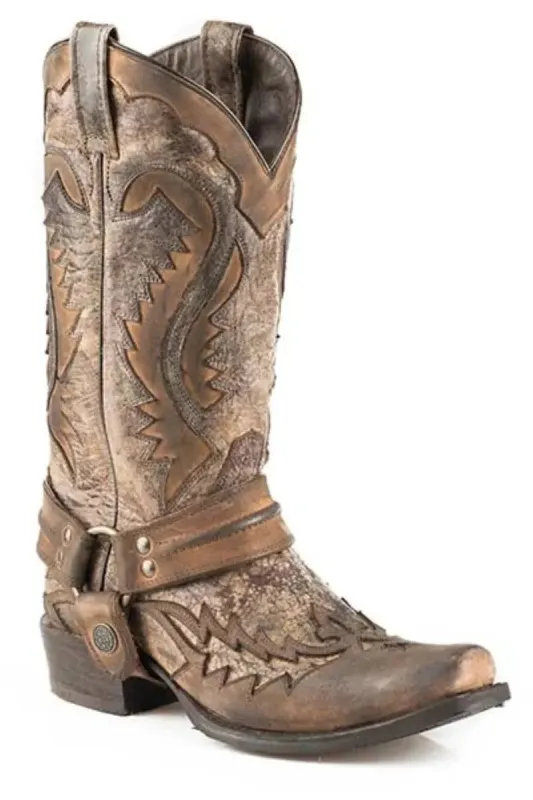 Stetson Outlaw Biker (Brown) - Men's Cowboy Boot sold by Hat Country