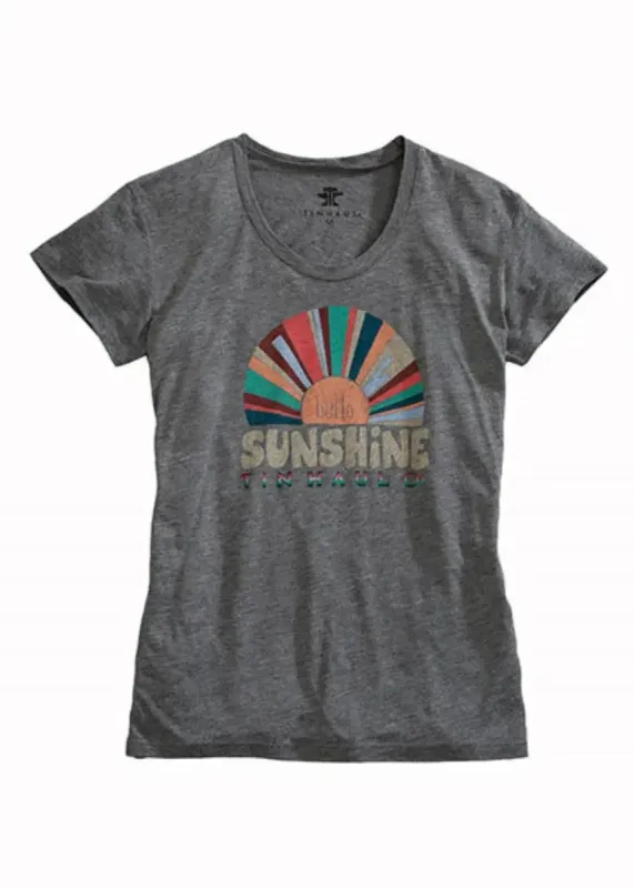 Tin Haul Hello Sunshine (Grey) - Women's T-Shirt made by Hat Country