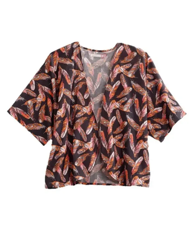 Tin Haul Flight of Fancy (Black) - Women's CardiganShirt made by Hat Country