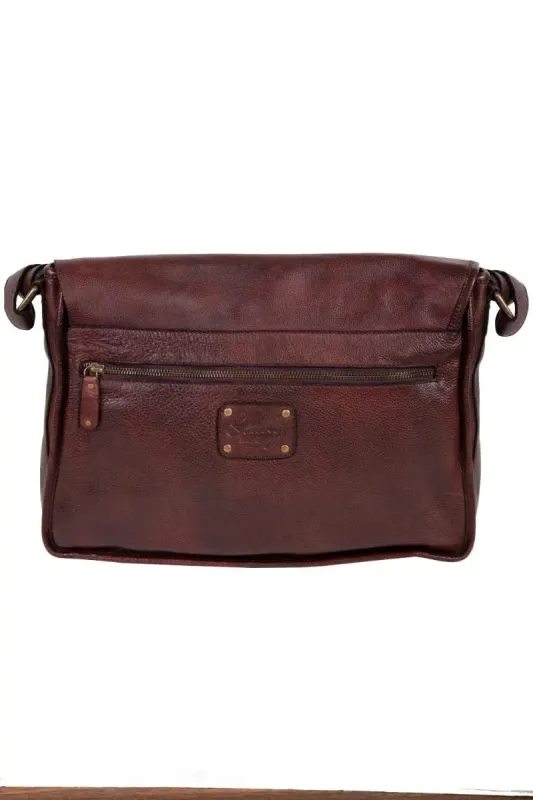 Scully Downtown Express - Leather Messenger Bag made by Scully