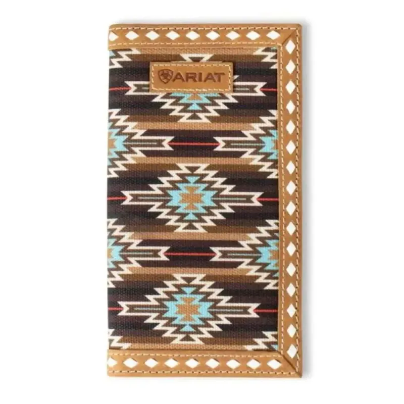 Ariat Diamond Lace Southwest (Brown) - Men's Rodeo Wallet sold by Hat Country