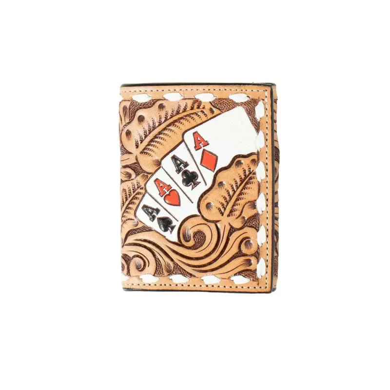 3D Ace High - Men's Trifold Wallet made by Hat Country