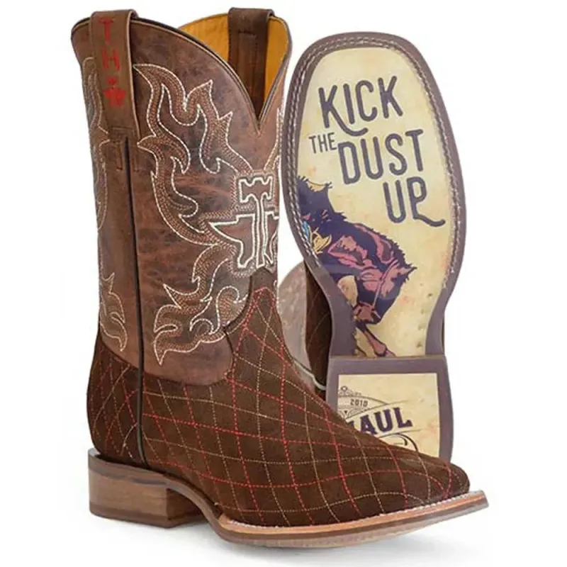 Tin Haul Asphalt Cracks with Kick Up the Dust - Men's Cowboy Boots sold by Hat Country