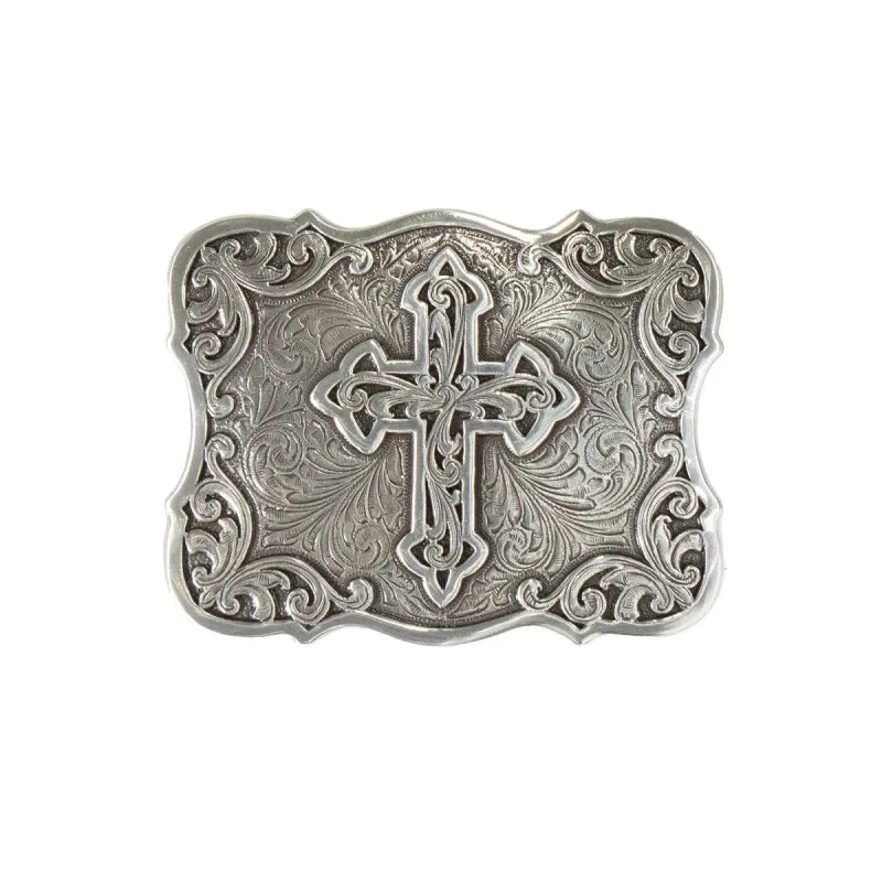 Nocona Silver Cross - Belt Buckle sold by Hat Country
