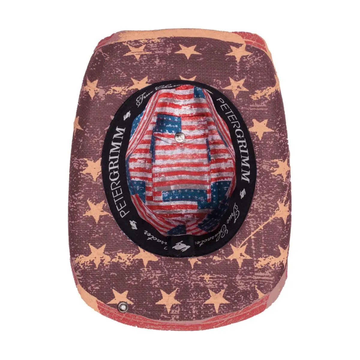 Peter Grimm Patriot - Shapeable American Flag Woven Cowboy Hat sold by Hat Country product image thumbnail 2