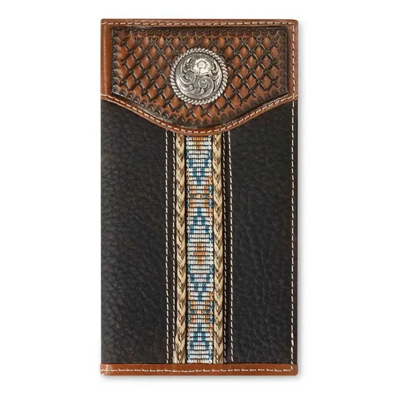 Ariat Woven Southwestern Stripe (Brown) - Men's Rodeo Wallet sold by Hat Country