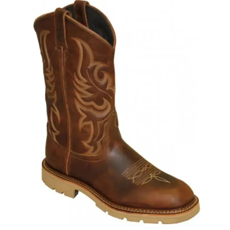 Abilene Crossover (Broad Square Toe) - Men's Leather Cowboy Boots sold by Hat Country