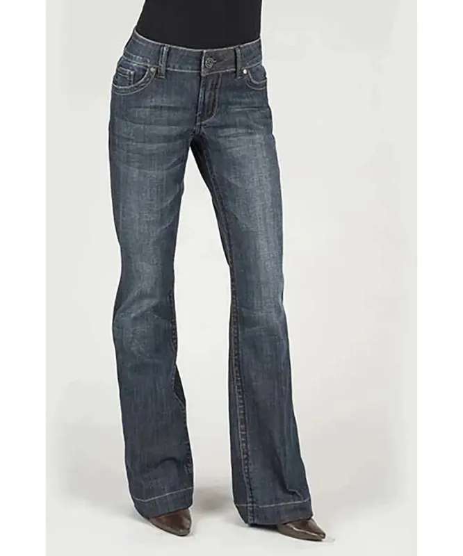Stetson 214 Stretch Trouser Fit Dark Wash w/ S Pocket- Women's Jeans sold by Hat Country