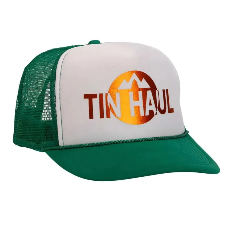 Tin Haul Mountain (White/Green) - Trucker Cap sold by Hat Country
