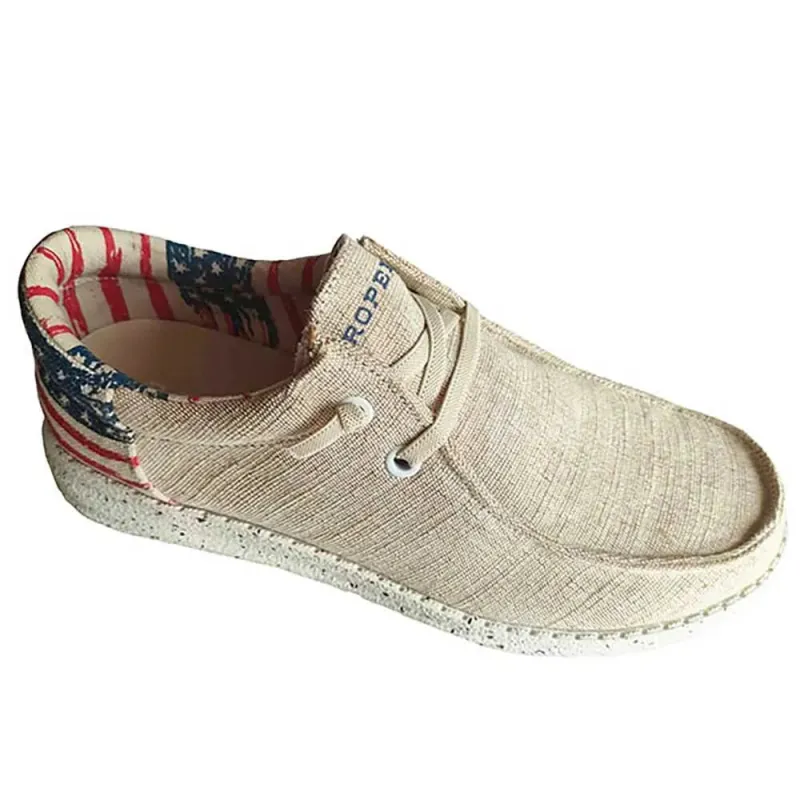 Roper Hang Loose American Flag Heel - Mens Moccasin sold by Hat Country