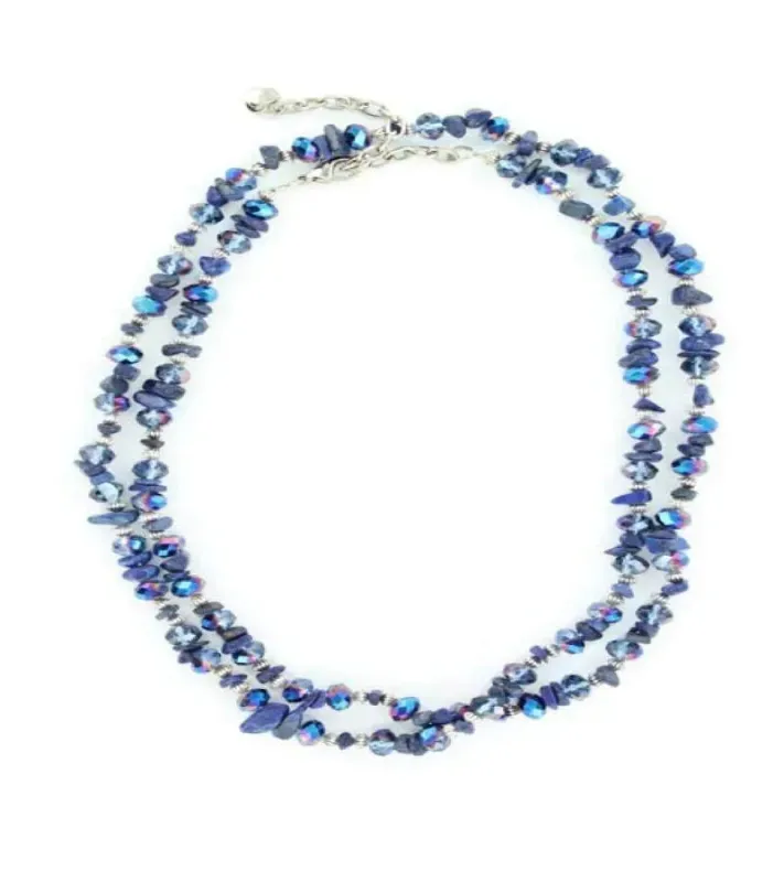 BU 35" Stone (Blue) - Womans Necklace sold by Hat Country