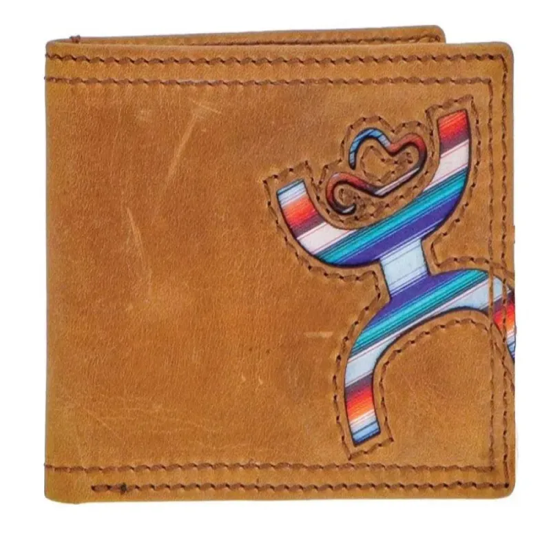 HOOey Inlay Serape Hands-Up (Tan) - Men's Bifold Wallet made by Hat Country