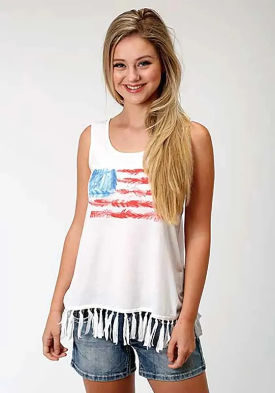 Roper Americana (White) - Women's Tank Top sold by Hat Country