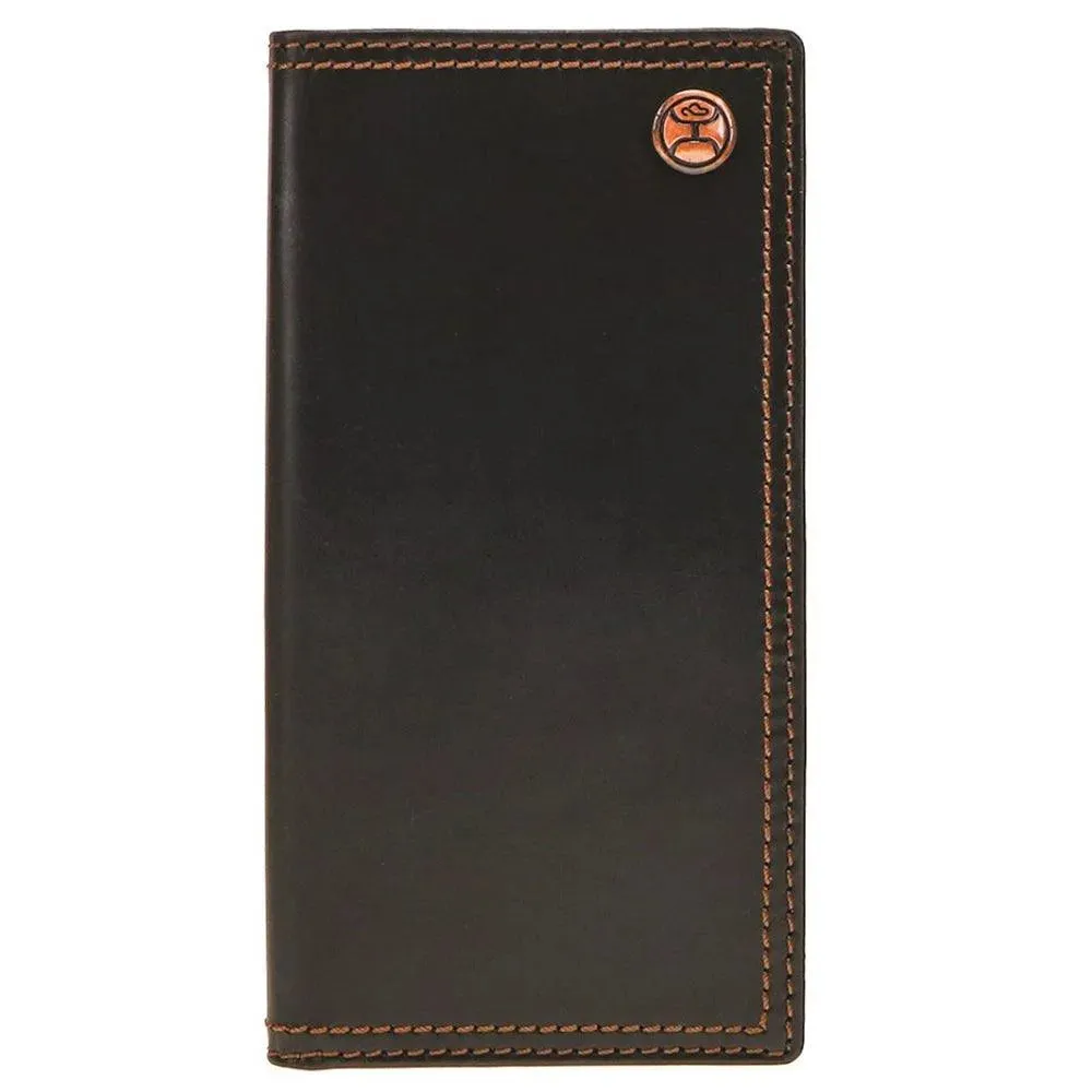 HOOey Smooth Double Stitch Edge (Black) - Men's Rodeo Wallet sold by Hat Country