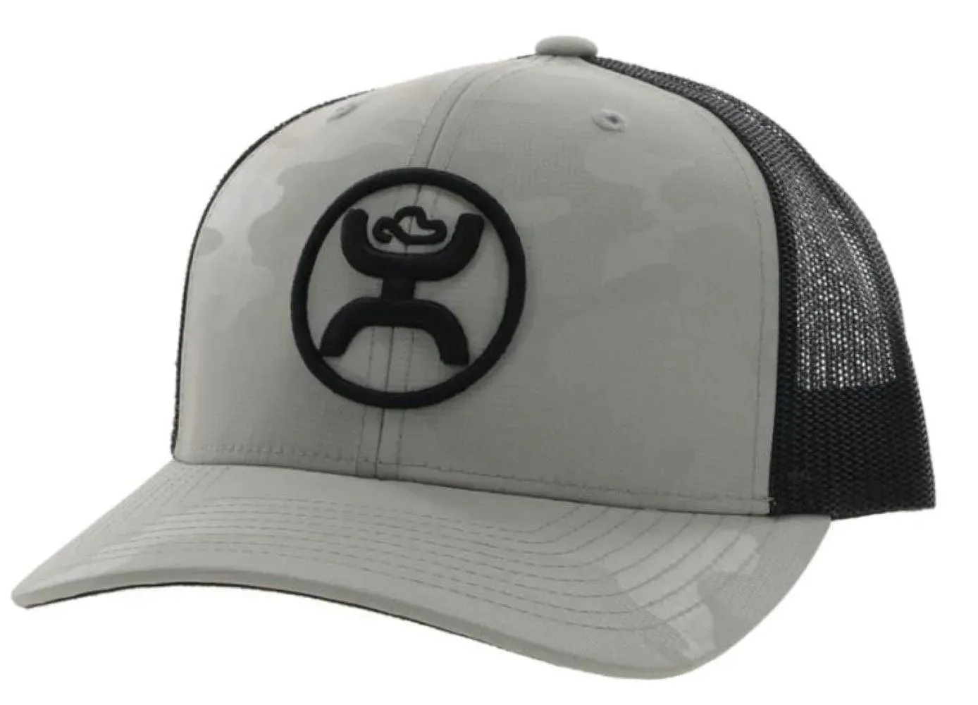 HOOey "O Classic" Camo (Grey/Black) - Trucker Cap sold by Hat Country