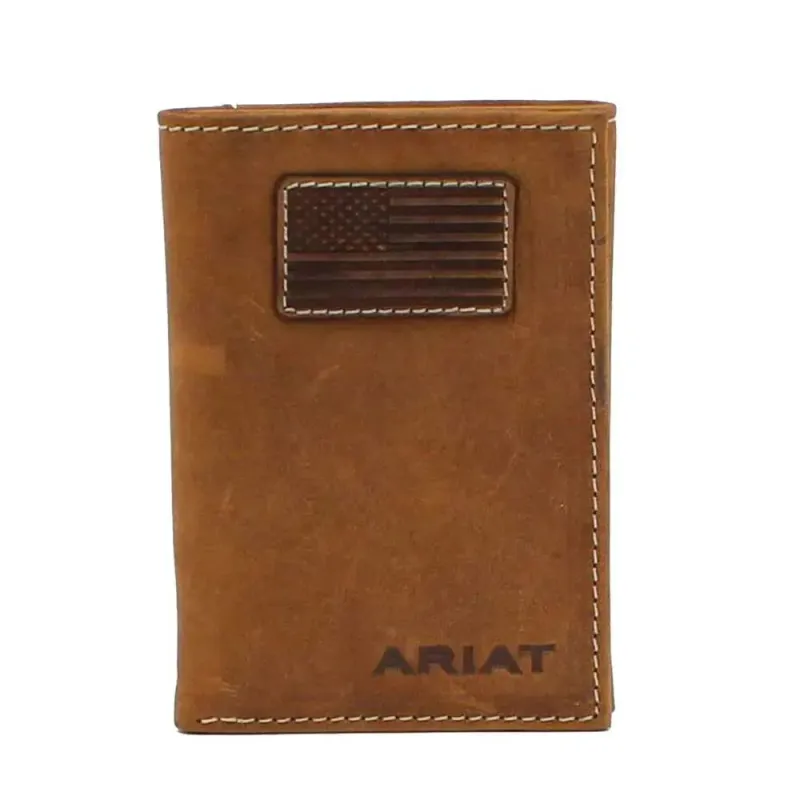 Ariat USA Flag - Men's Trifold Wallet made by Ariat