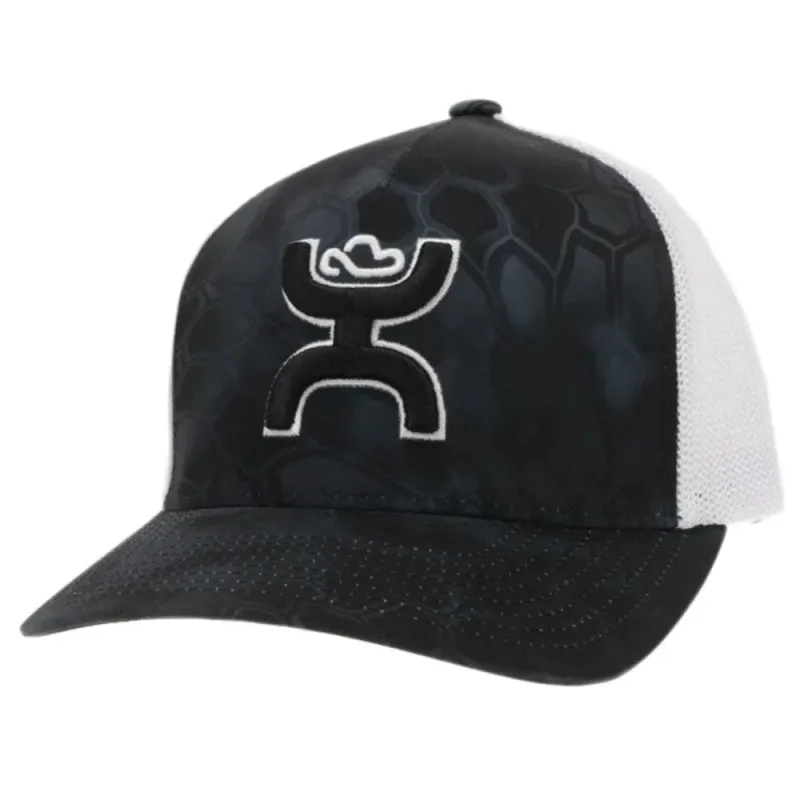 HOOey "Bass" (Black/White) - Trucker Cap made by Hat Country