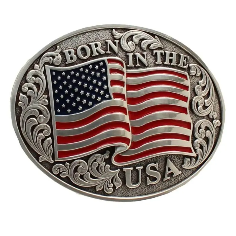 Nocona Born in the USA - Belt Buckle made by Nocona